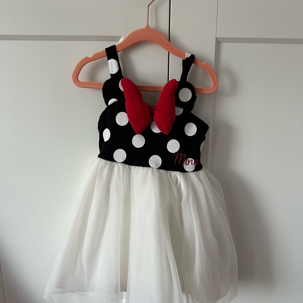 Minnie Mouse Polka Dot Dress with Red Bow